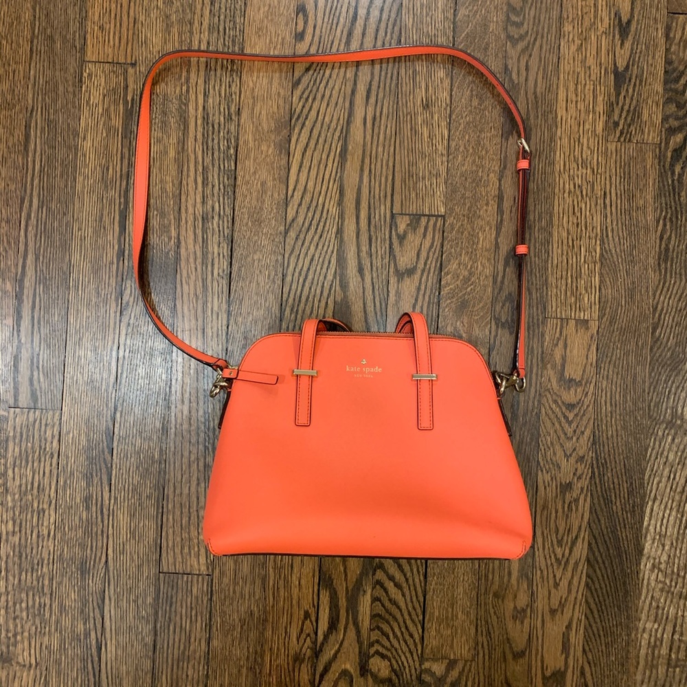 Kate Spade neon peach purse
